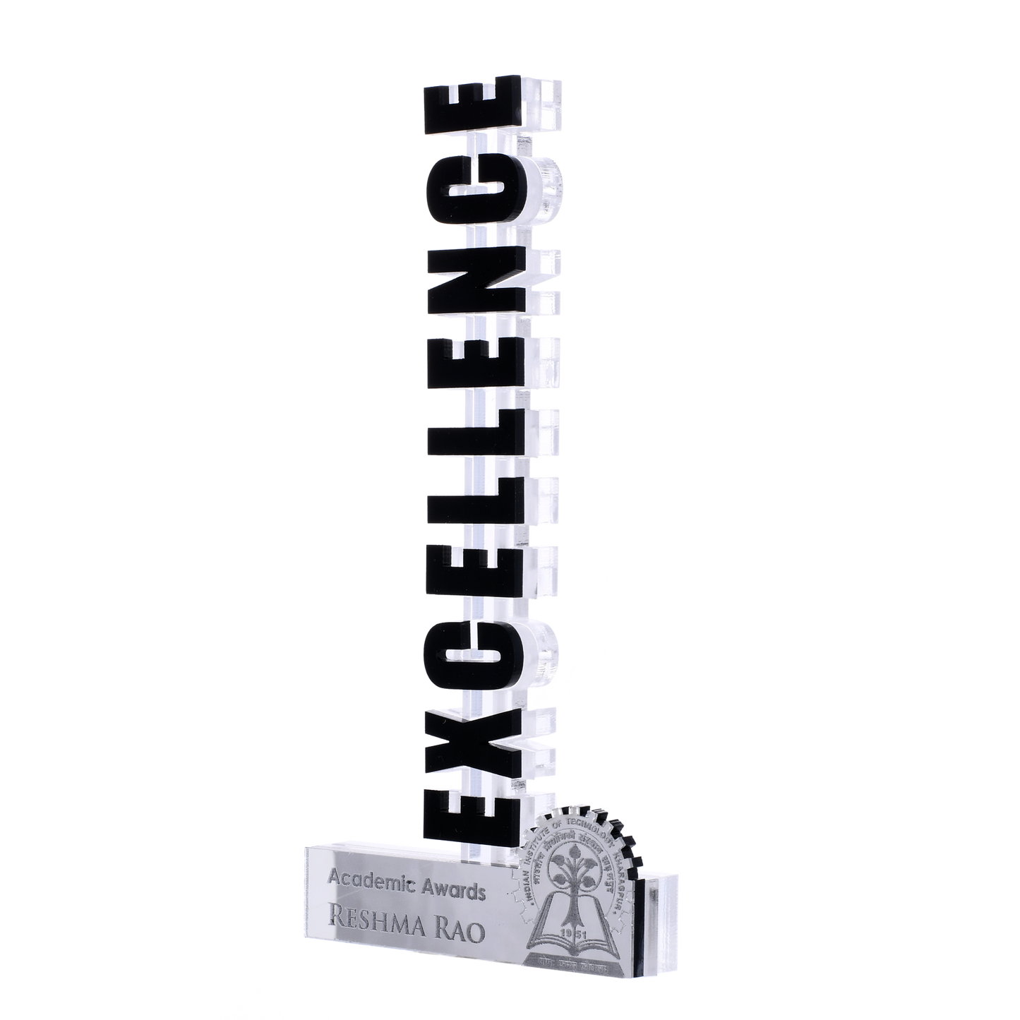 Innovexcellence: The Unique Acrylic Trophy Crafted with Excellence Wordplay