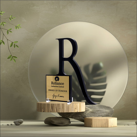Letterific Trophy - A Trophy Made of Your Institution's First Letter