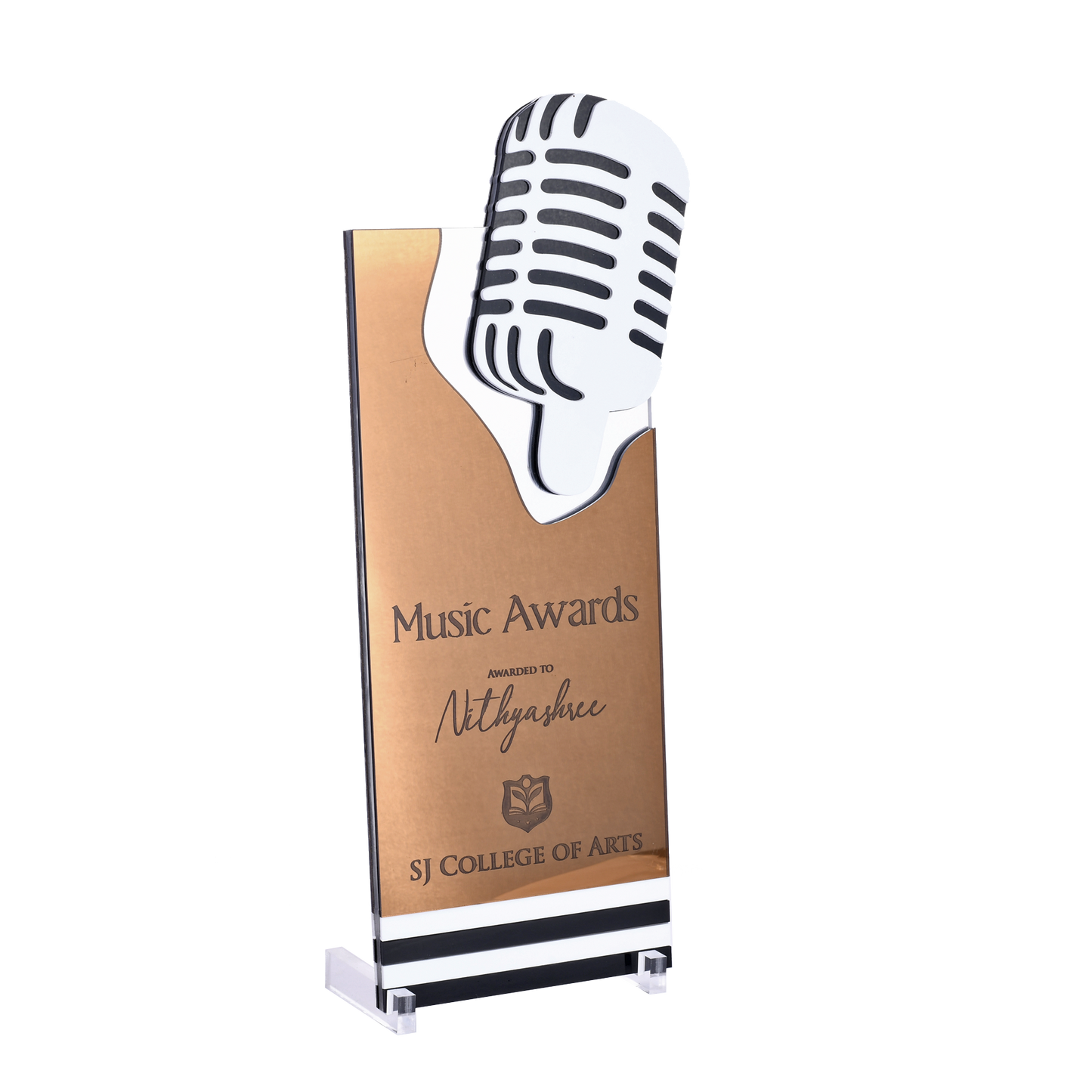 Rock the Mic: A Shiny Acrylic Trophy for Musical Maestros