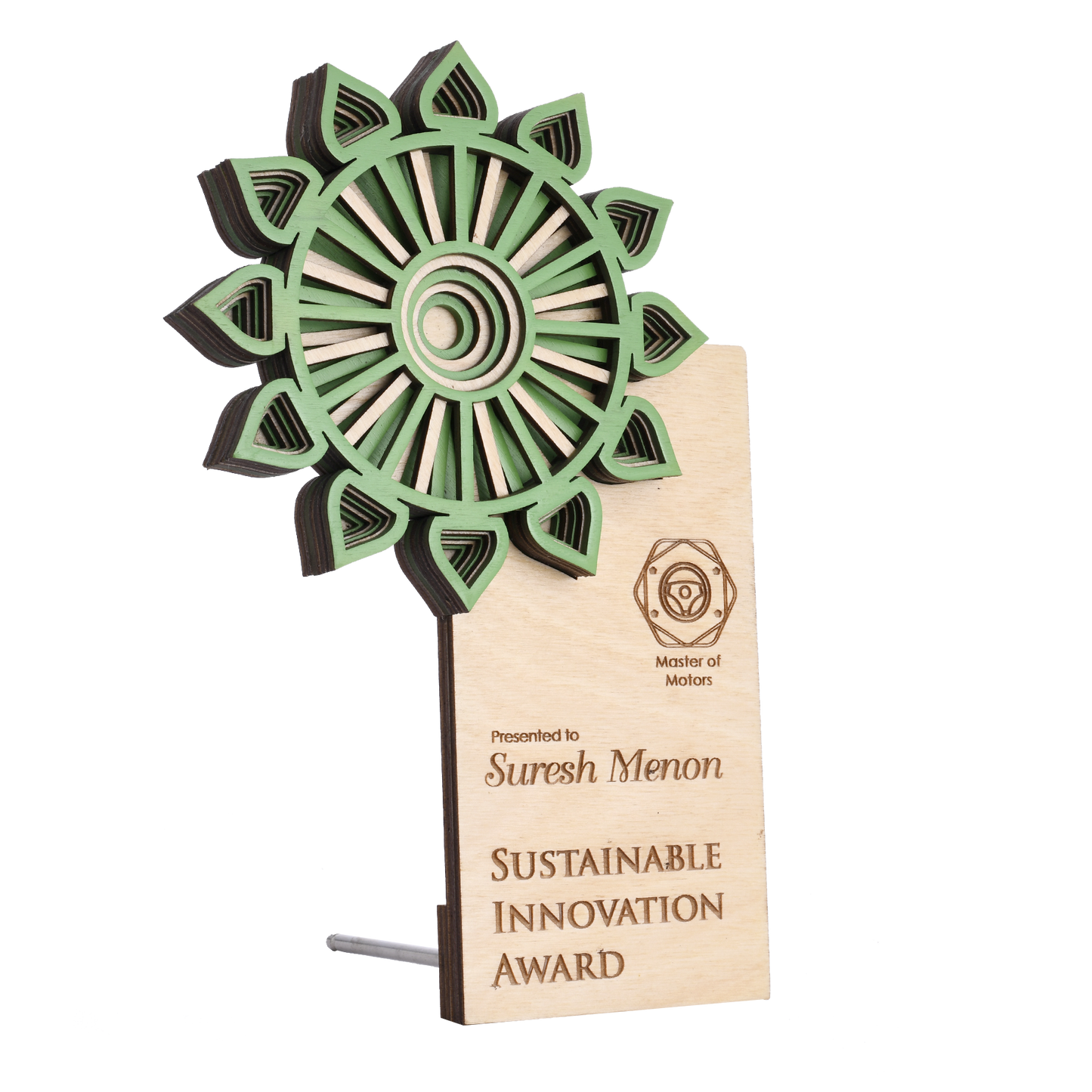 Green Mandala: A Wooden Trophy for Eco-Champions